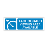 MOT Tachograph Viewing Area Available Sign - PVC Safety Signs