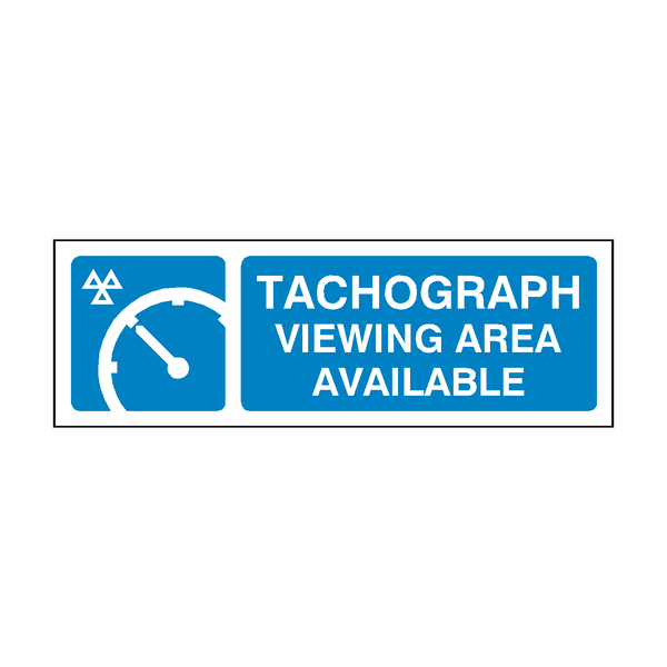 MOT Tachograph Viewing Area Available Sign | PVC Safety Signs