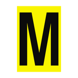 Letter M Yellow Sign - PVC Safety Signs