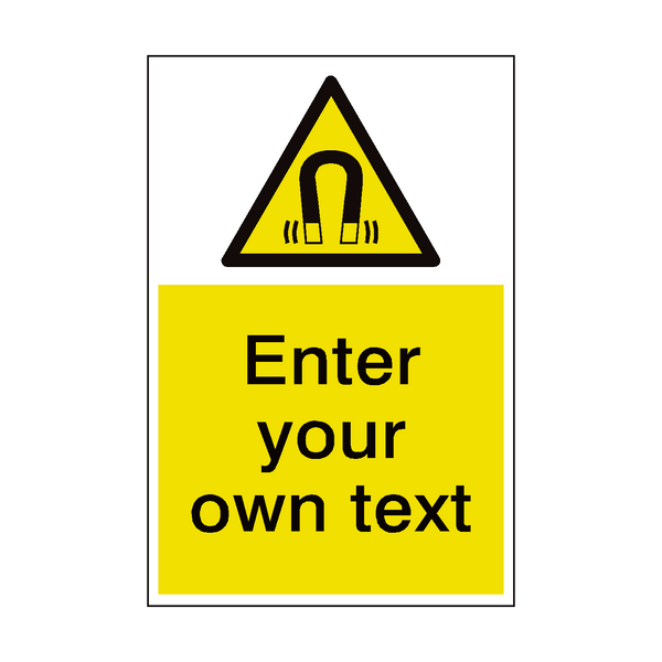Emf Hazard Sign Magnetic Field Custom Hazard Sign EMF | PVC Safety Signs