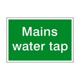 Mains Water Tap Sign - PVC Safety Signs