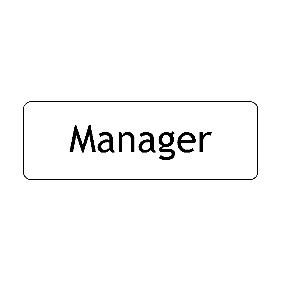 Manager Door Sign | PVC Safety Signs