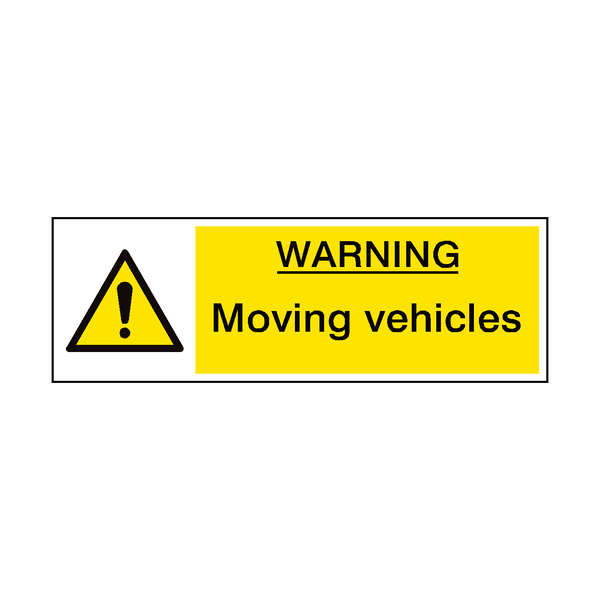 Moving Vehicles Garage Sign - PVC Safety Signs