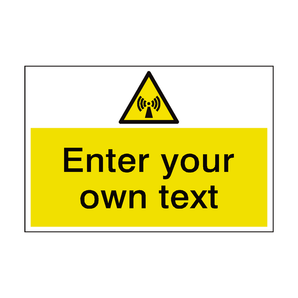 Emf Risk Safety Sign Non Ionizing Radiation Custom Safety Sign EMF | PVC Safety Signs