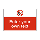 No Open Flame Custom Safety Sign - PVC Safety Signs