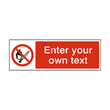 No Open Flame Custom Sign - PVC Safety Signs