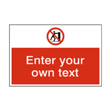 No Pushing Custom Safety Sign - PVC Safety Signs