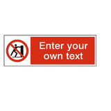 No Pushing Custom Sign - PVC Safety Signs