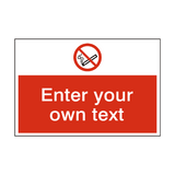 No Smoking Custom Safety Sign - PVC Safety Signs
