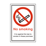 No Smoking Premises Sign - PVC Safety Signs