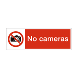 No Cameras Safety Sign - PVC Safety Signs