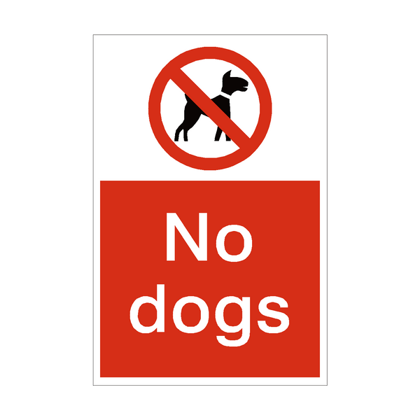 No Dogs Sign - PVC Safety Signs