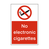 No Electronic Cigarettes Sign - PVC Safety Signs