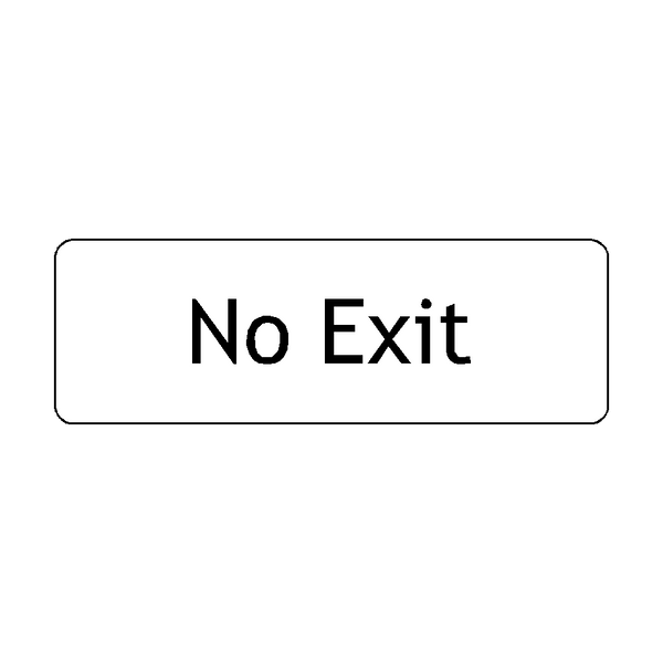 No Exit Door Sign - PVC Safety Signs