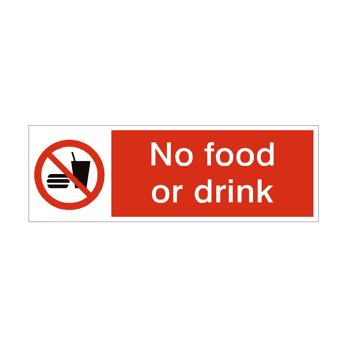 Food And Drink Not Allowed Sign | PVC Safety Signs