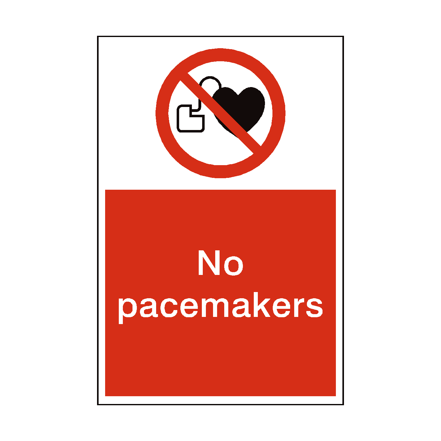 No Pacemakers Sign | PVC Safety Signs