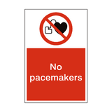 No Pacemakers Sign - PVC Safety Signs