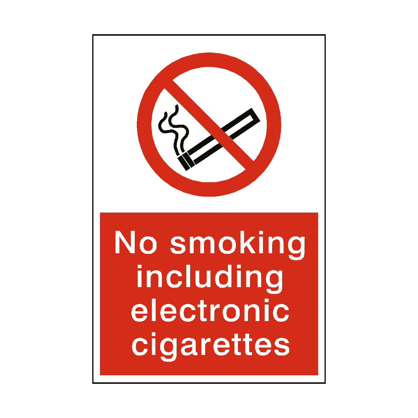 No Smoking Including Electronic Sign | PVC Safety Signs