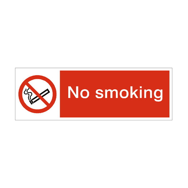 No Smoking Prohibition Safety Sign - PVC Safety Signs