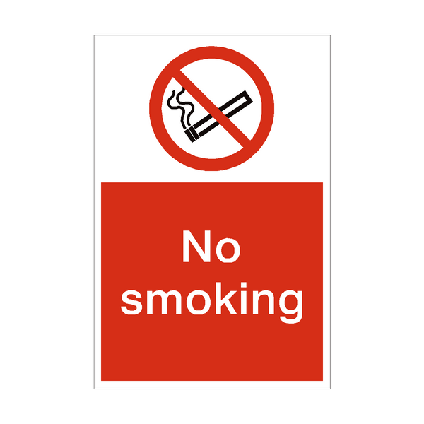 No Smoking Prohibition Sign - PVC Safety Signs
