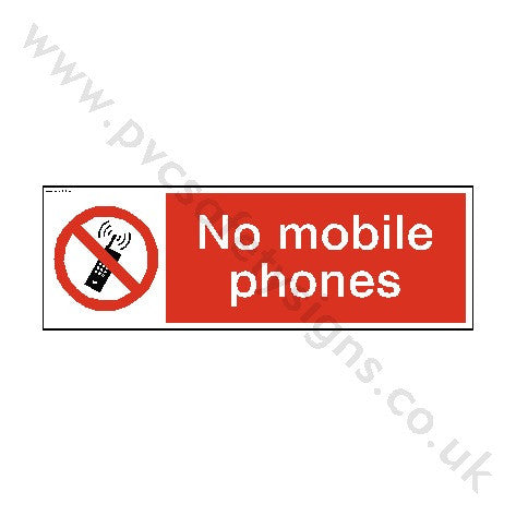 No Mobile Phones Safety Sign - PVC Safety Signs