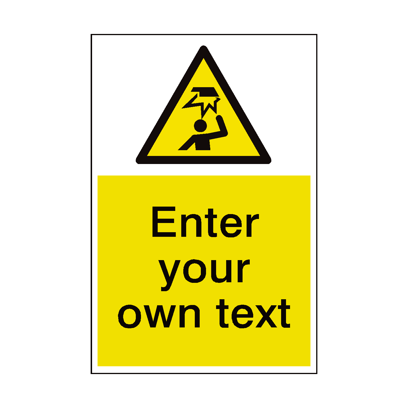 Overhead Obstacles Custom Hazard Sign | PVC Safety Signs