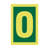 IMO Letter O Sign Photoluminescent - PVC Safety Signs
