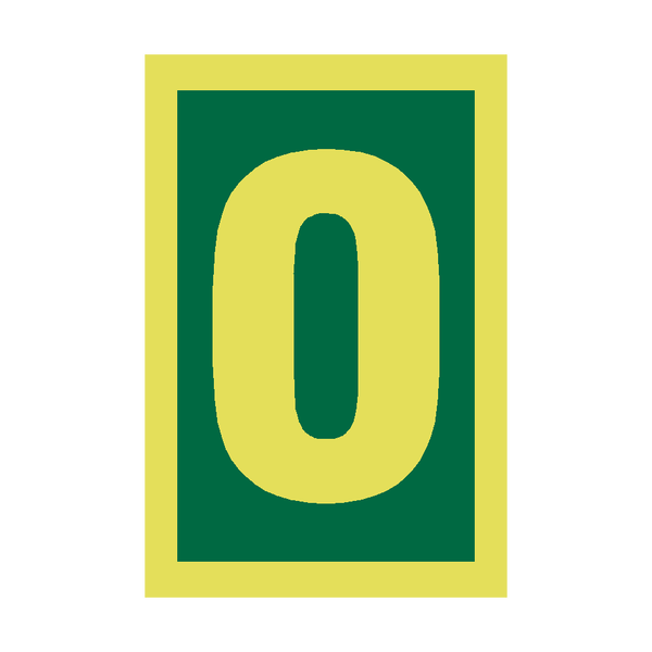 IMO Letter O Sign Photoluminescent - PVC Safety Signs