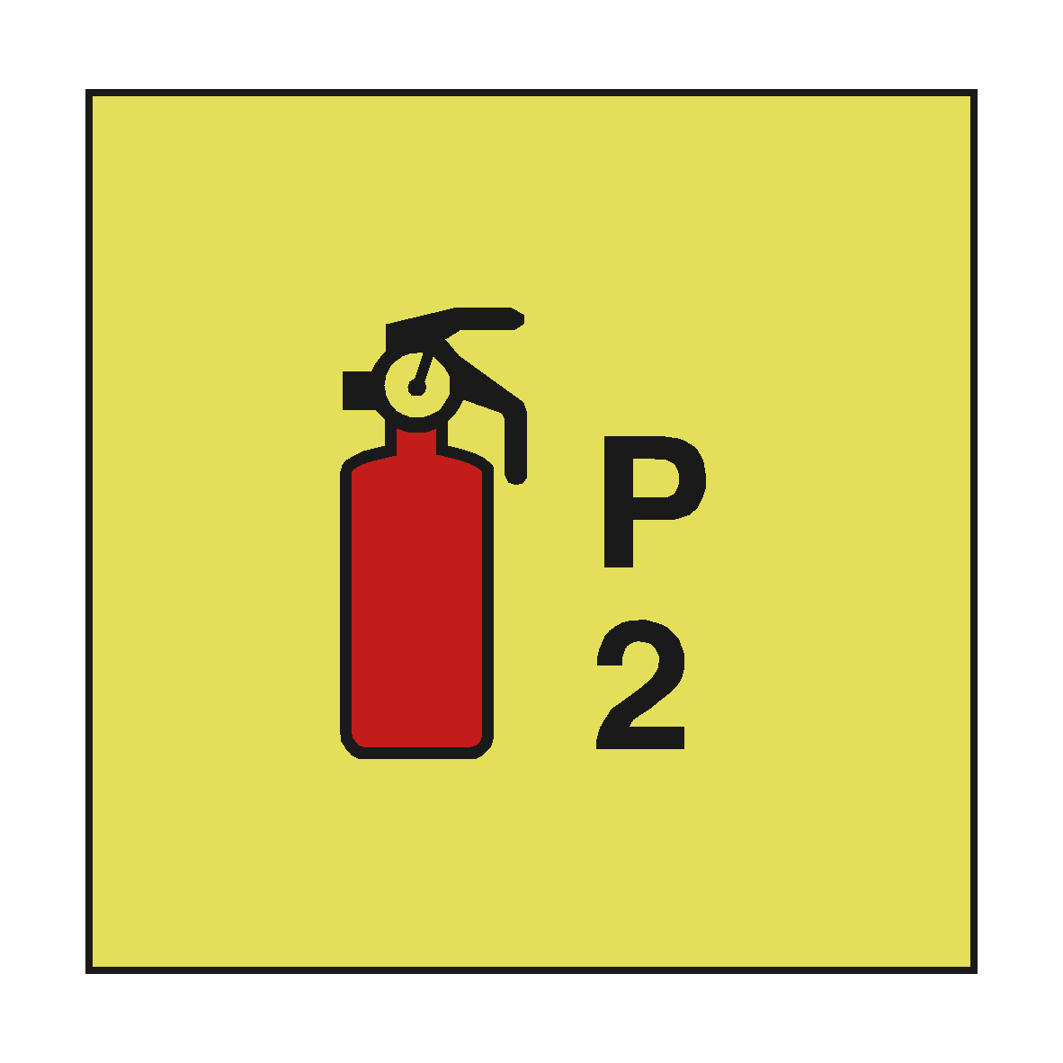 P2 Box Sign POWDER FIRE EXTINGUISHER P2 IMO Sign | PVC Safety Signs