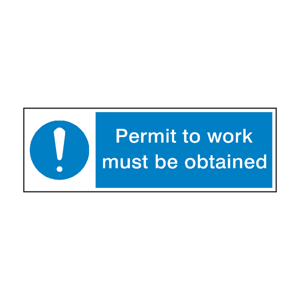 Work Permit Sign - PVC Safety Signs