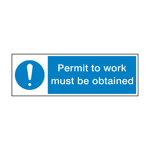 Work Permit Sign | PVC Safety Signs