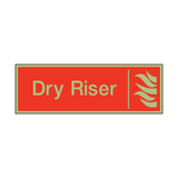 Photoluminescent Dry Riser Safety Sign - PVC Safety Signs