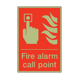 Photoluminescent Fire Alarm Call Point Sign - PVC Safety Signs