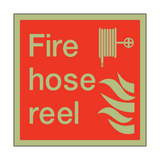 Photoluminescent Fire Hose Reel Square Sign - PVC Safety Signs