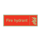 Photoluminescent Fire Hydrant Safety Sign - PVC Safety Signs