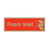 Photoluminescent Foam Inlet Safety Sign - PVC Safety Signs