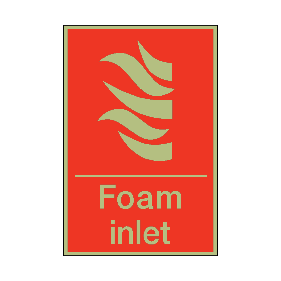 Photoluminescent Foam Inlet Sign | PVC Safety Signs