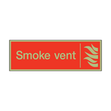 Photoluminescent Smoke Vent Safety Sign - PVC Safety Signs