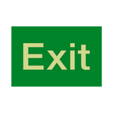 Exit Photoluminescent Sign - PVC Safety Signs