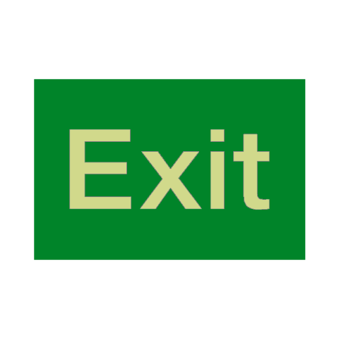 Exit Photoluminescent Sign - PVC Safety Signs