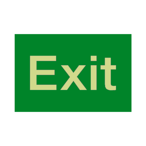 Exit Photoluminescent Sign | PVC Safety Signs