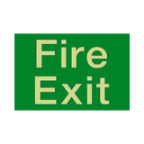 Fire Exit Photoluminescent Sign - PVC Safety Signs