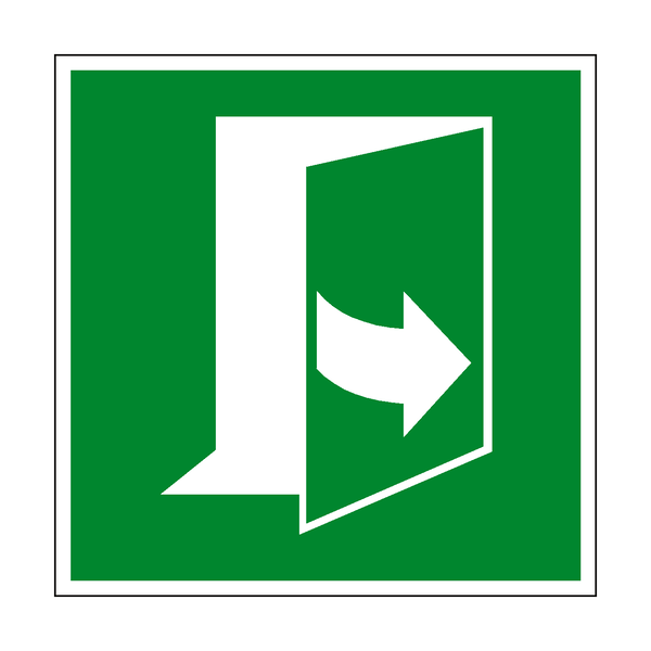 Pull Left to Open Symbol Sign - PVC Safety Signs
