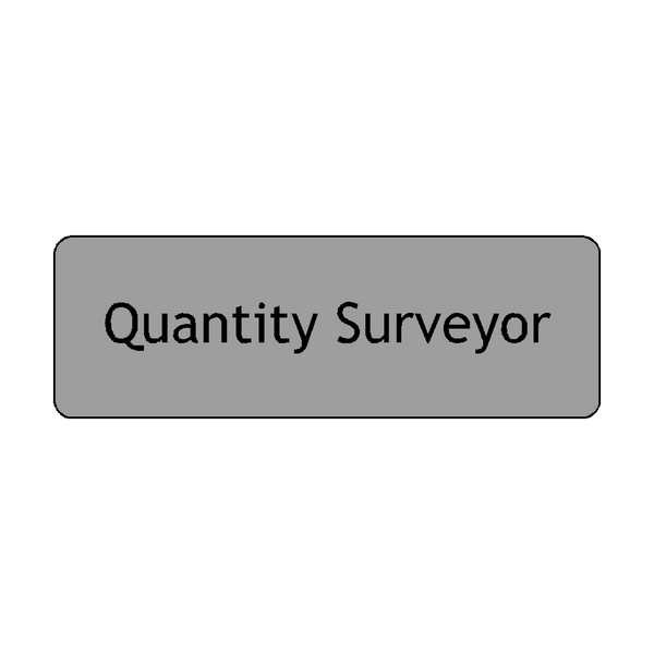 Quantity Surveyor Door Sign