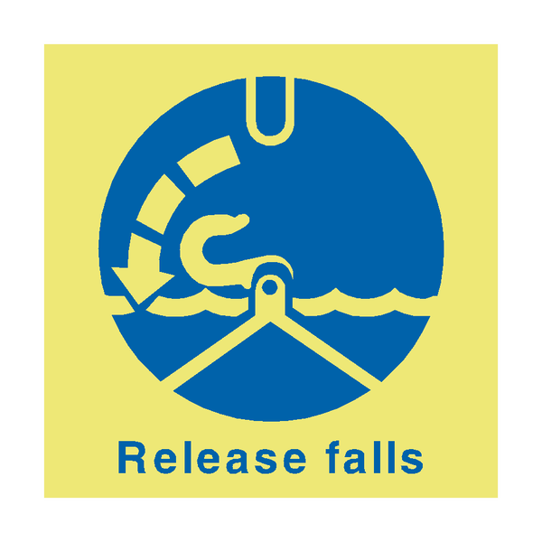Release Falls IMO Sign - PVC Safety Signs