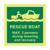 Rescue Boat Info IMO Sign - PVC Safety Signs