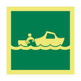 Resue Boat Symbol Sign - PVC Safety Signs