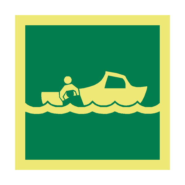 Water Rescue Ok Sign Rescue Boat Symbol Sign | PVC Safety Signs
