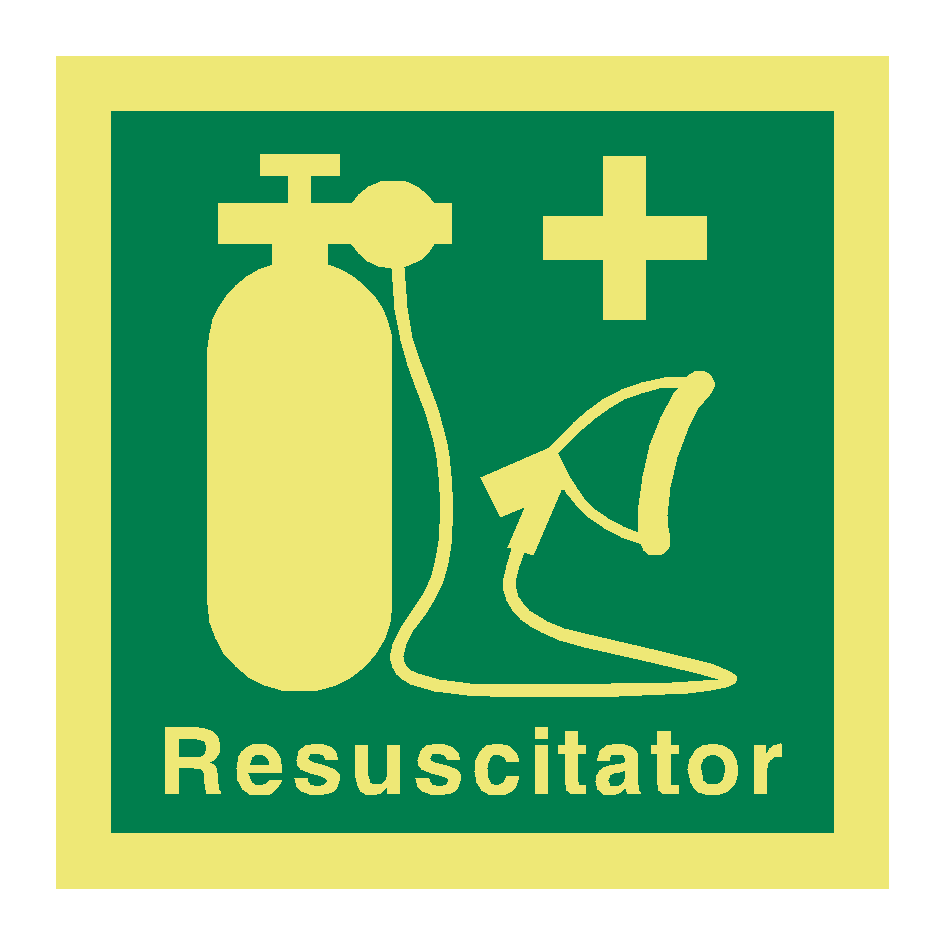 Resuscitator Symbol Sign | PVC Safety Signs