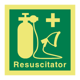 Resuscitator Symbol Sign - PVC Safety Signs
